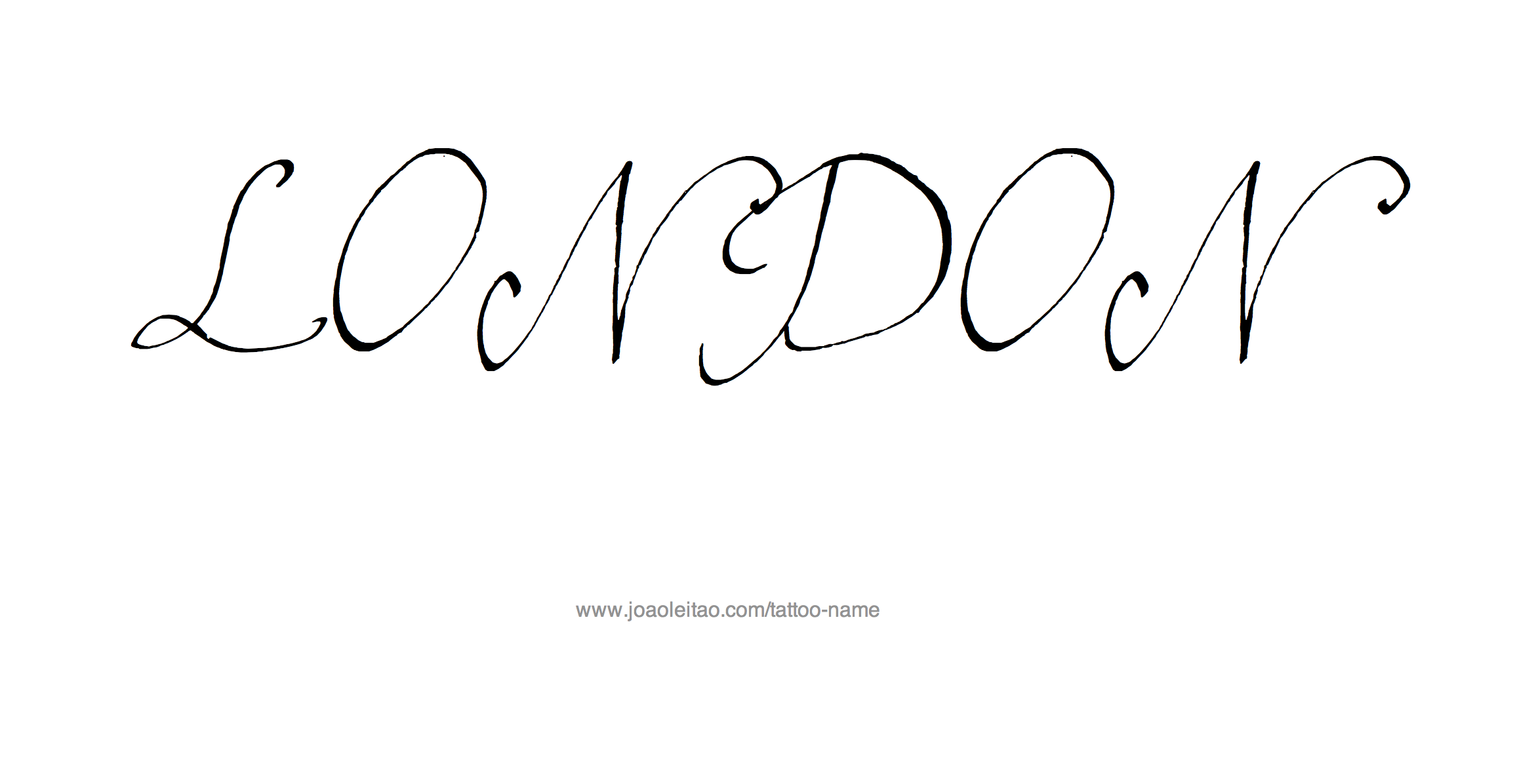 London Name Tattoo Designs